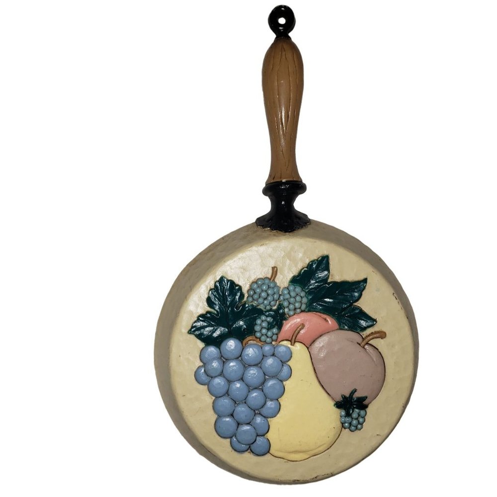 Home Interior 2 piece Wall Hanging Set Coffee Pot and Skillet Vintage 1995 Decor - Picture 6 of 6